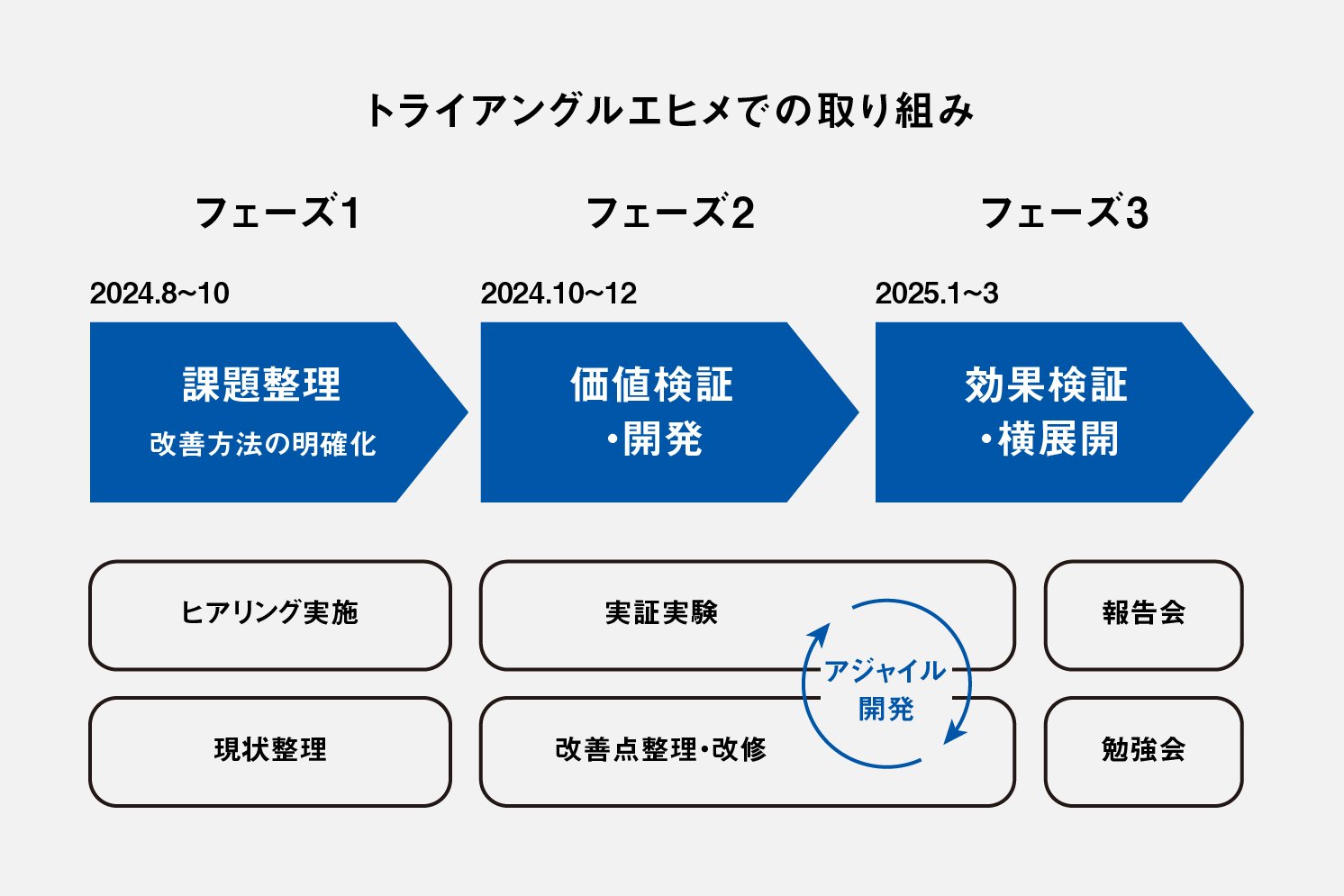 トライアングルエヒメでの取り組みを示した図 | Make New Magazine「未来の定番」をつくるために、パナソニックのリアルな姿を伝えるメディア